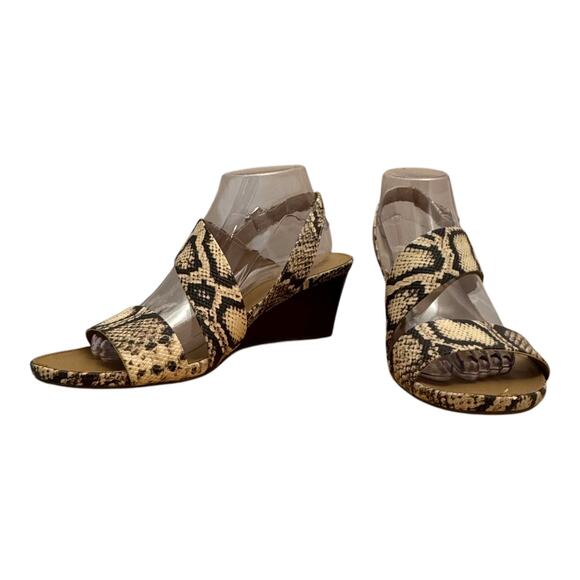 Franco Sarto Danila2 Wedge Sandals Reptile Snakeskin 9.5 - Picture 10 of 13